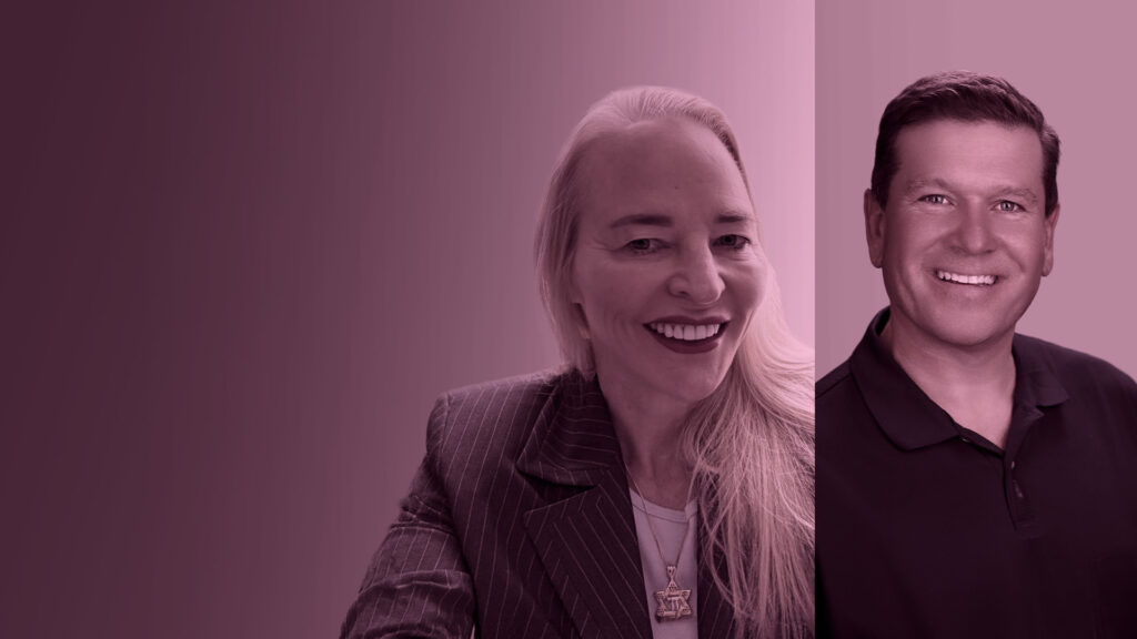 Devan Cress, Director of NetGear and Nicoel Lewis system engineer of NetGear